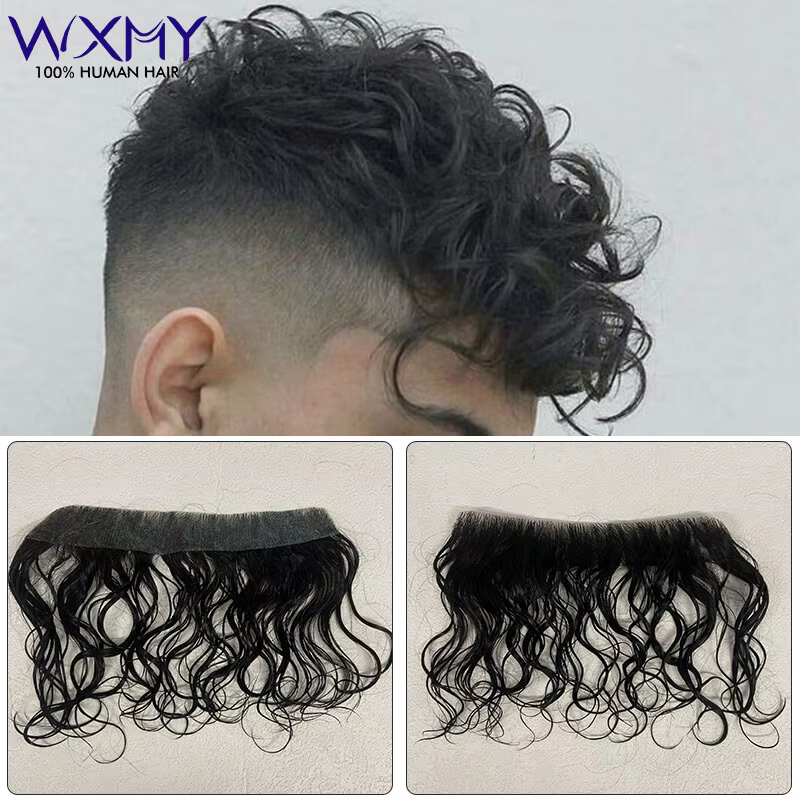 Perruques de cheveux humains bouclés à l'eau, naissance des cheveux réelle, systèmes de postiches hu