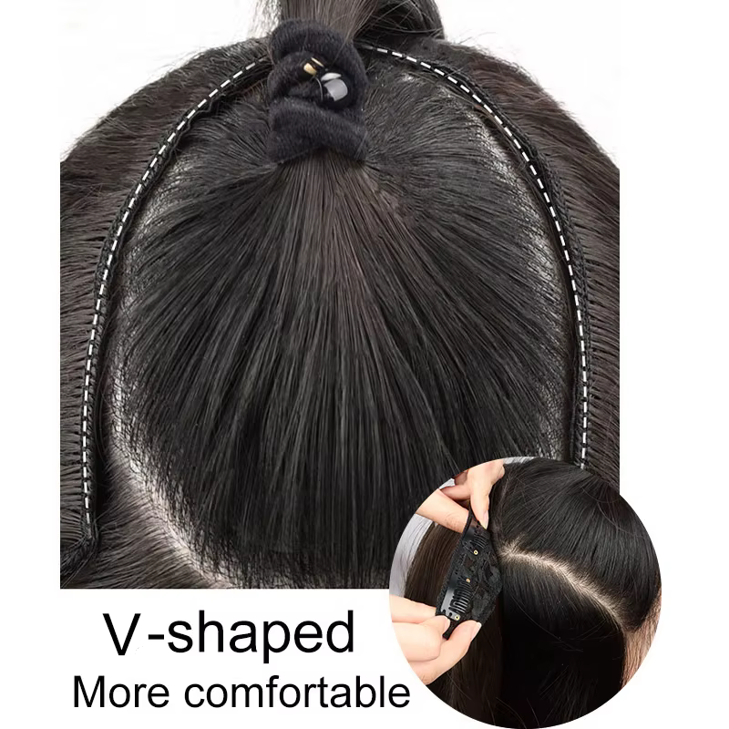 WIGSIN 22 pouces synthétique longue droite couches Clip-in Extension de cheveux en forme de V noir b