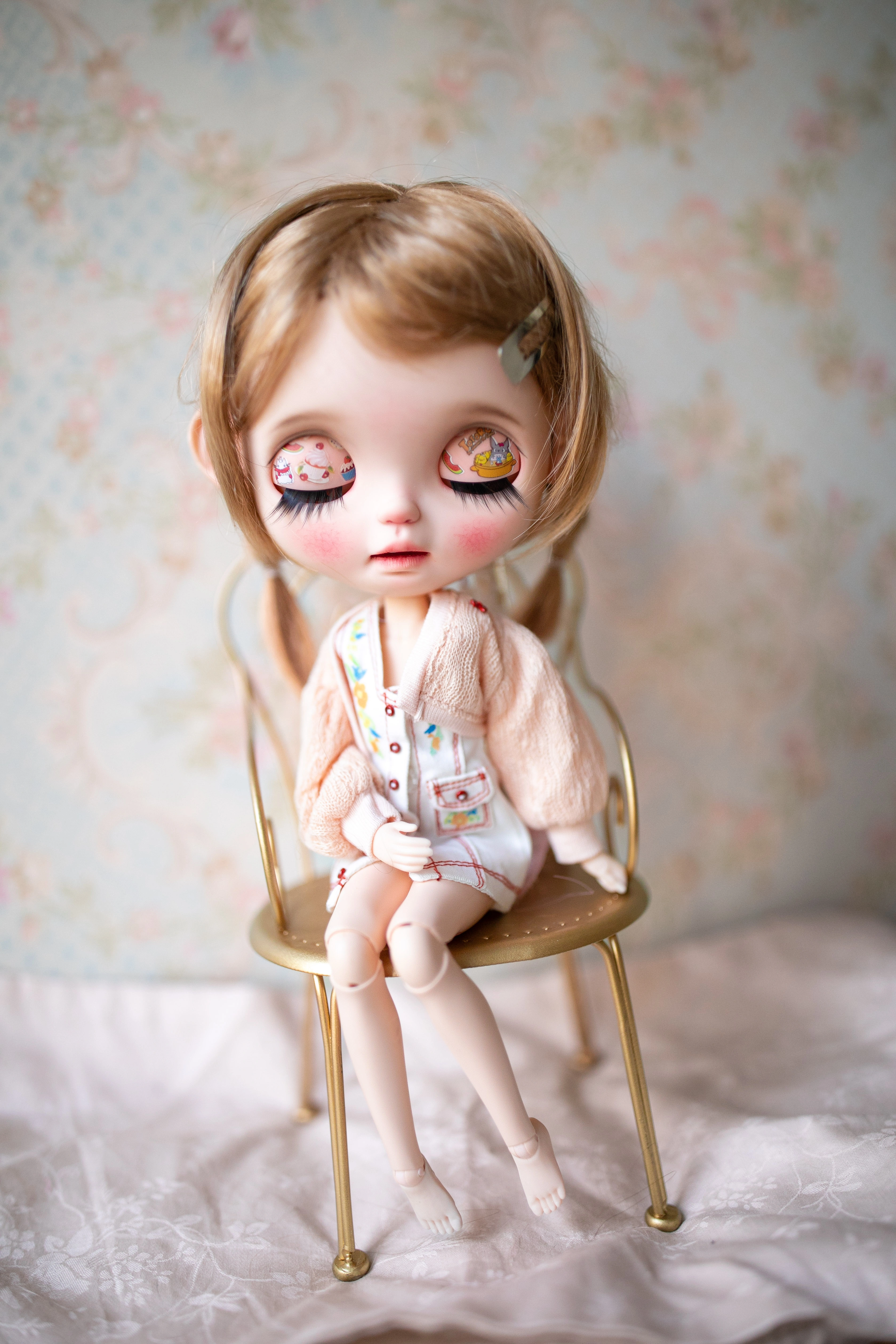 Perruque pour poupée Blythe, taille 1/6 (9-10 pouces), nouvelle perruque mignonne à double tresse en