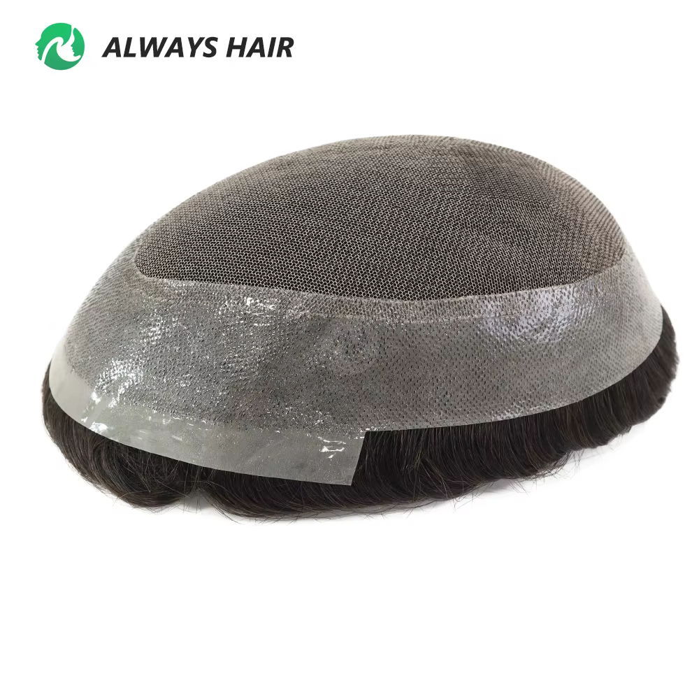 Australie toupet cheveux hommes perruque 16x24CM 20x25CM doux français dentelle et PU 5 "130% densit