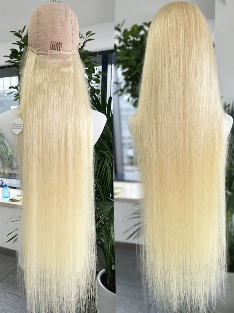 Perruque Lace Wig naturelle lisse blond 613, 13x6, 13x6, densité 180%, haute qualité, pour femmes