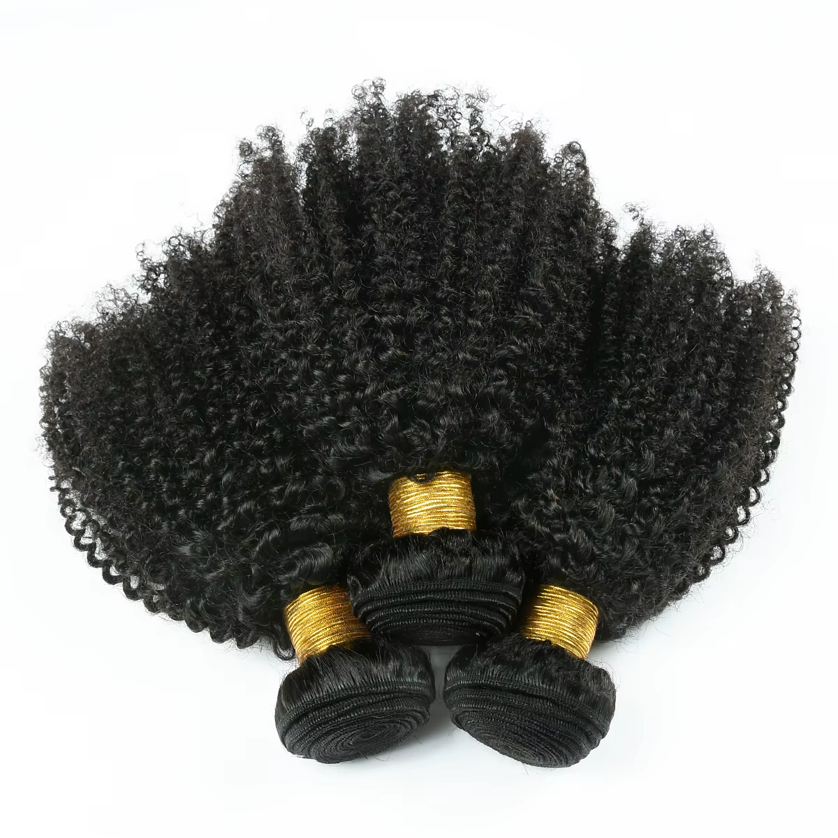 1/3 Afro crépus bouclés paquets brésiliens Afro crépus cheveux humains paquets traiter 8-28 "Extensi