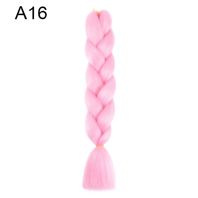 Extension capillaire synthétique tressée de 24 pouces, couleur ombrée arc-en-ciel, cheveux Jumbo ros