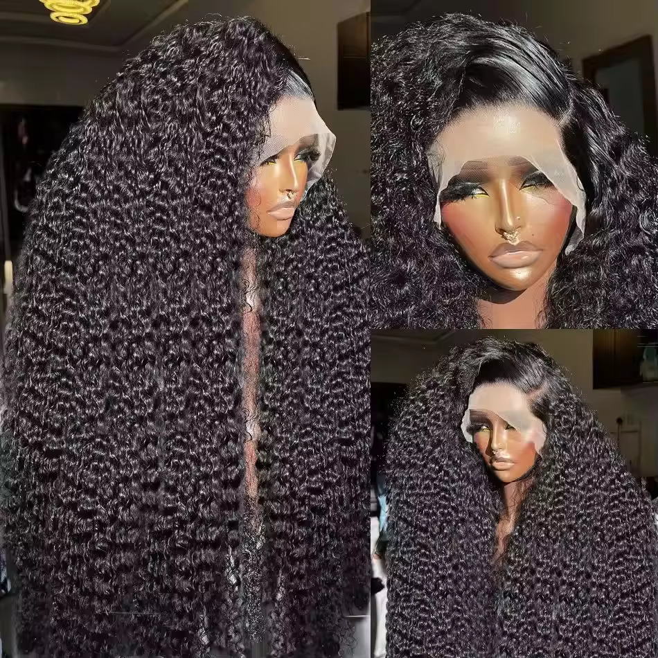 Perruque frontale Deep Wave 300 densité 13x6 HD sans colle 100% cheveux humains, perruque Lace Front