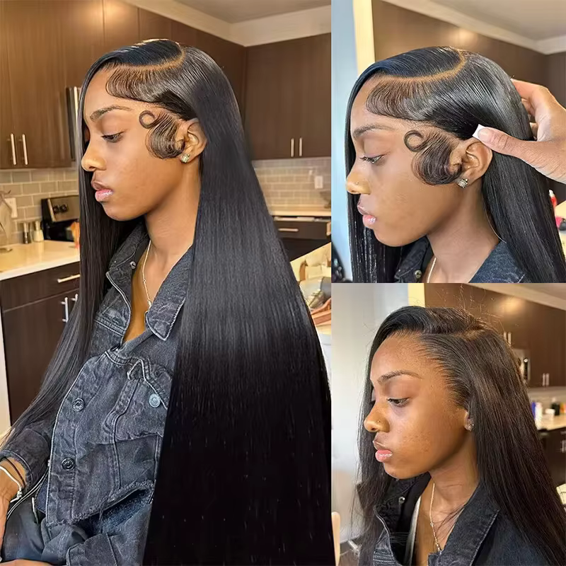 100% malaisie cheveux humains 13x6 os droit dentelle avant perruques de cheveux humains 30 pouces 13