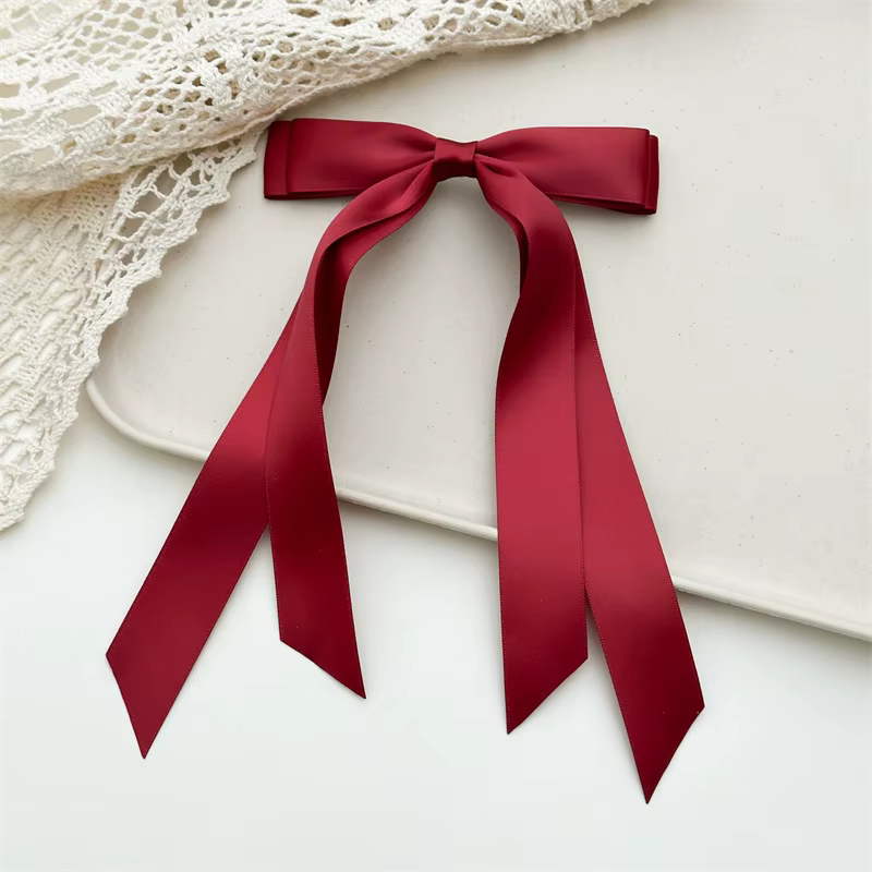 Pince à Cheveux Élégante en Satin pour Femme et Fille, Barrettes à Nministériels d, Ruban, Couleur U