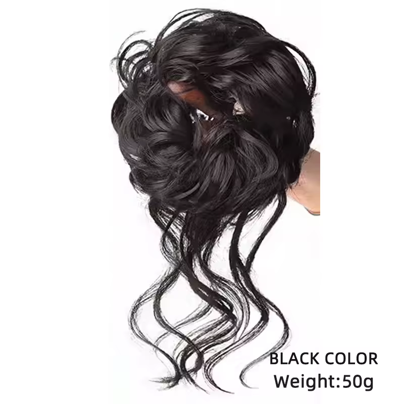 LUPU 100% Extensions de Chignon de cheveux humains cheveux humains Chignon désordre pièces de cheveu