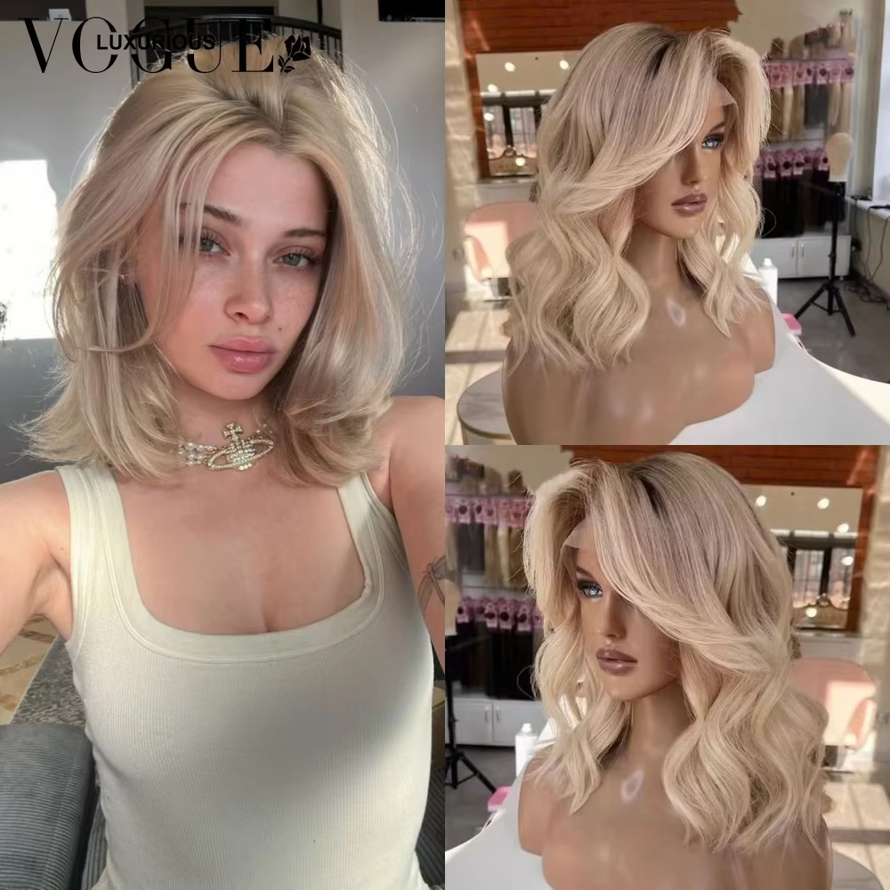 LUX VOGUE 13x4 mise à niveau UHD dentelle perruque désert crépuscule Balayage couleur 100% cheveux h