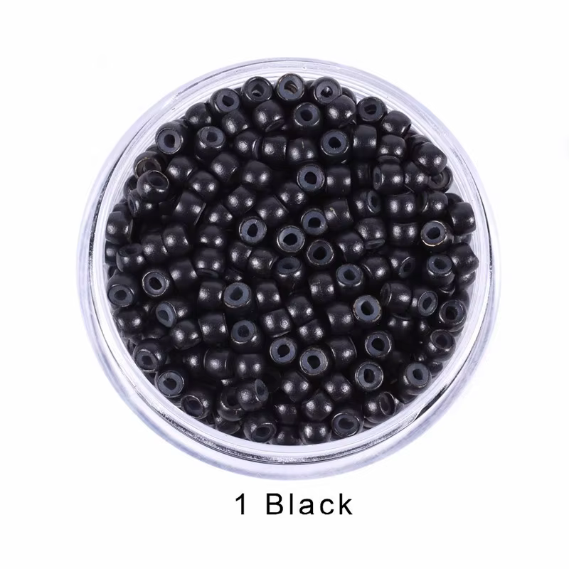 1000 pièces 3mm Nano Silicone doublé Micro anneau perles d'extension de cheveux pour Nano pointe Ext