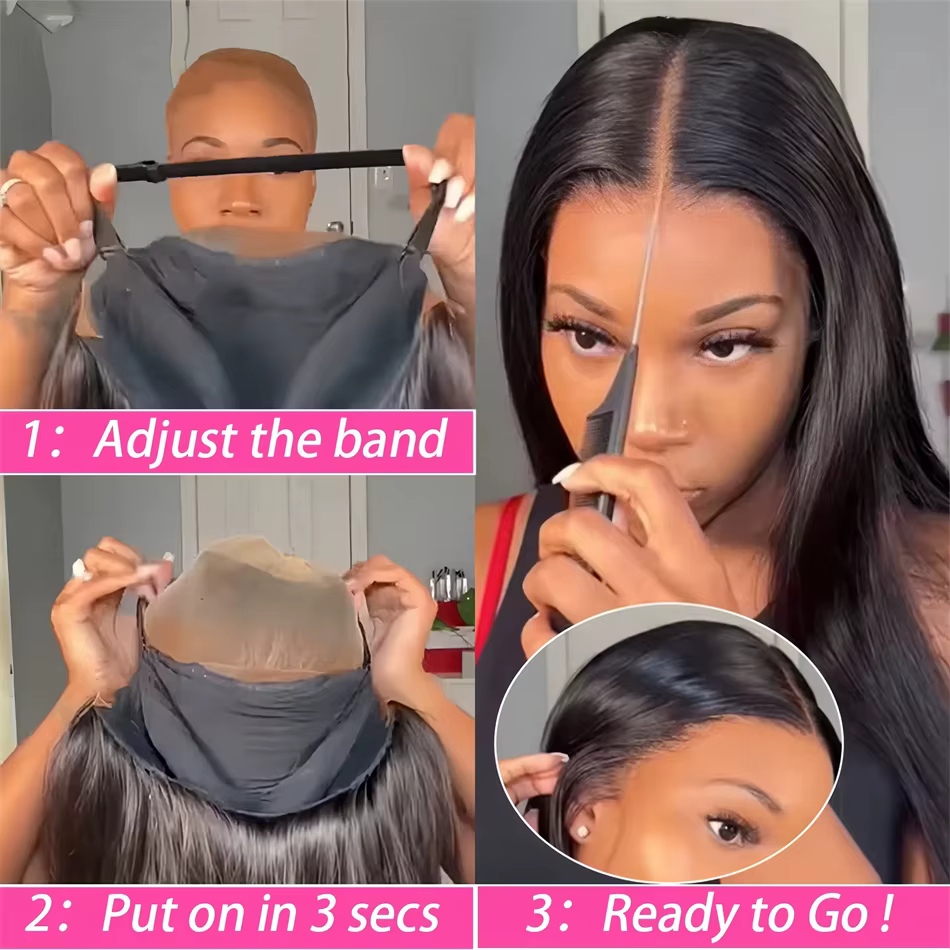 Perruque Lace Frontal Wig naturelle Body Wave 5x5 Hd, sans colle, 30 pouces, pre-plucked, 4x4, prête
