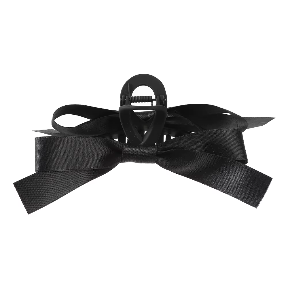 AWAYTR Simple arc griffes de cheveux pince grand requin griffe pinces à cheveux noir nœud papillon é