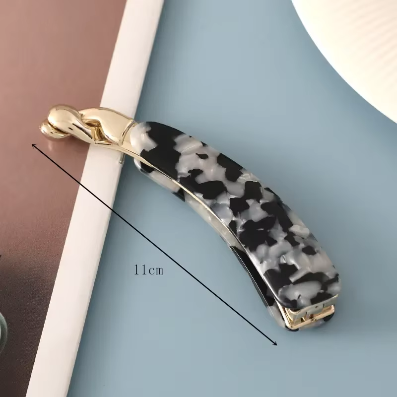 Pince à Cheveux Vintage Imprimé Léopard pour Femme et Fille, Gels, Queue de Cheval Élégante, Épingle