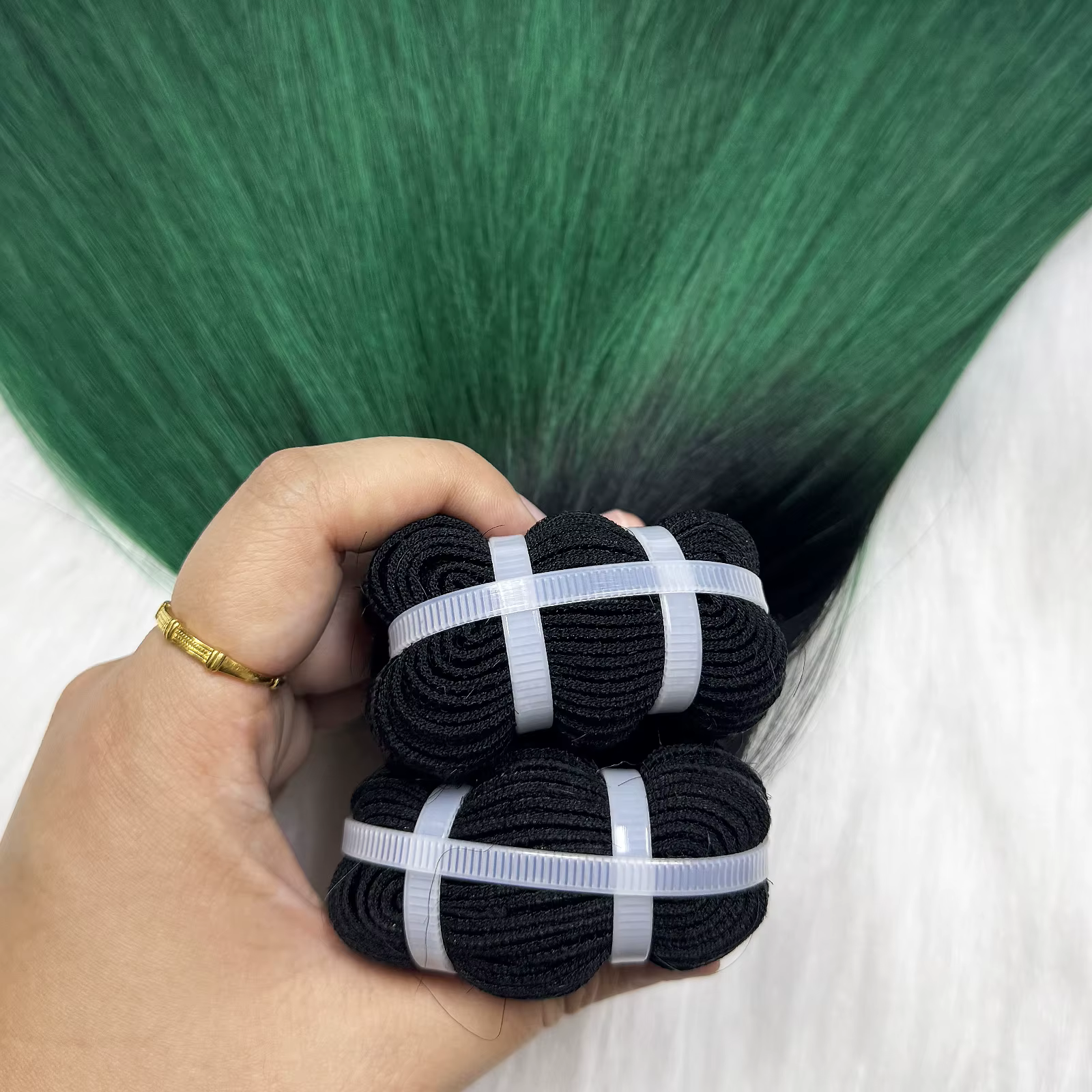 Paquets droits de cheveux humains d'os avec la fermeture transparente de dentelle 2x6 Extensions de