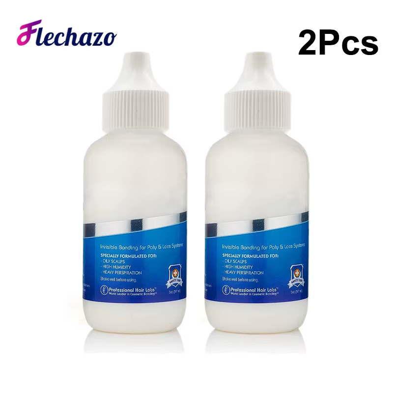 Colle pour perruque à tenue sécurisée, 2 paquets d'adhésif pour remplacement de cheveux, 1.3Oz, coll