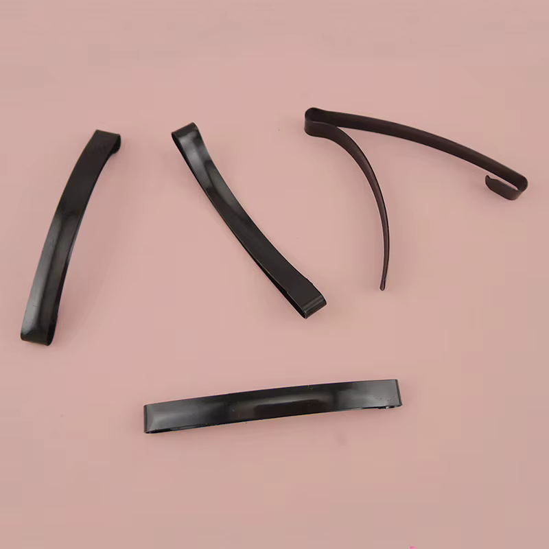 Épingles à cheveux à glissière en métal uni pour femmes, barrettes à cheveux, épingles à cheveux à p