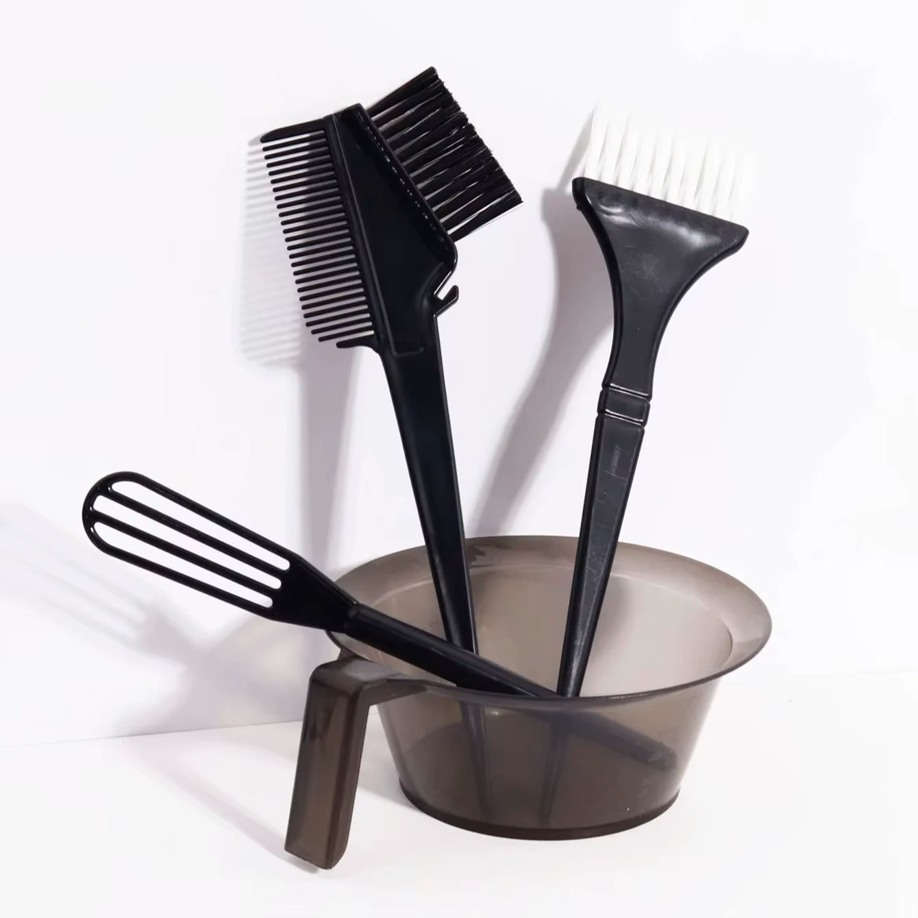 Ensemble d'outils pour teinture capillaire, 4 pièces, brosses, agitateurs et bols de mélange, access
