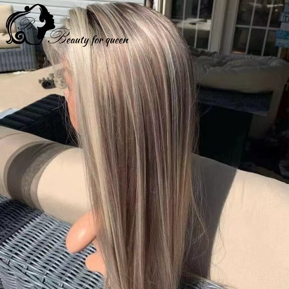 # Perruque Bob 6/60 en cheveux humains, Lace Front transparente 13x4, haute densité, cheveux raides,