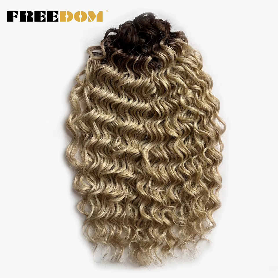 Extensions de cheveux synthétiques tressées Deep Wave Jessica Hair, 20 pouces, 300g, couleur ombrée