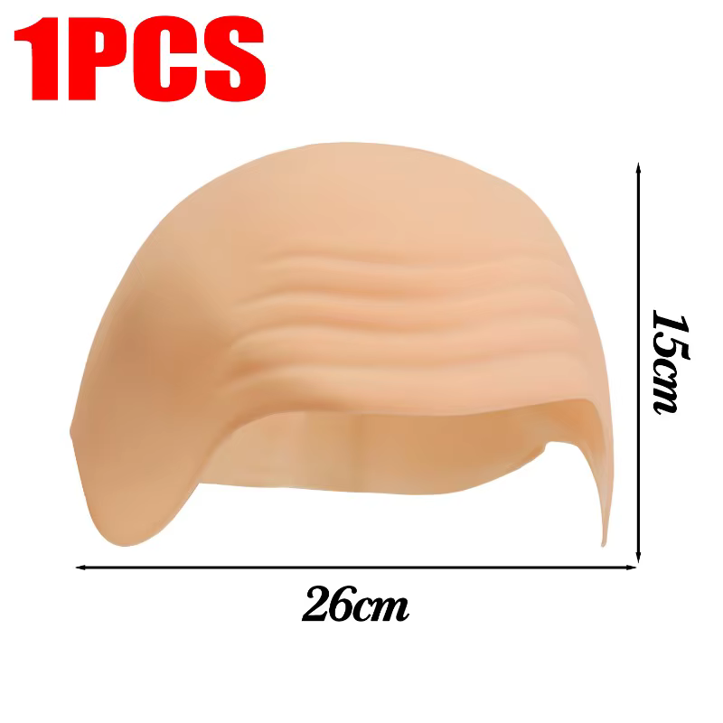 Perruque de chapeau chauve en Latex, fausse peau amusante, bandeau unisexe réglable, robe de soirée,