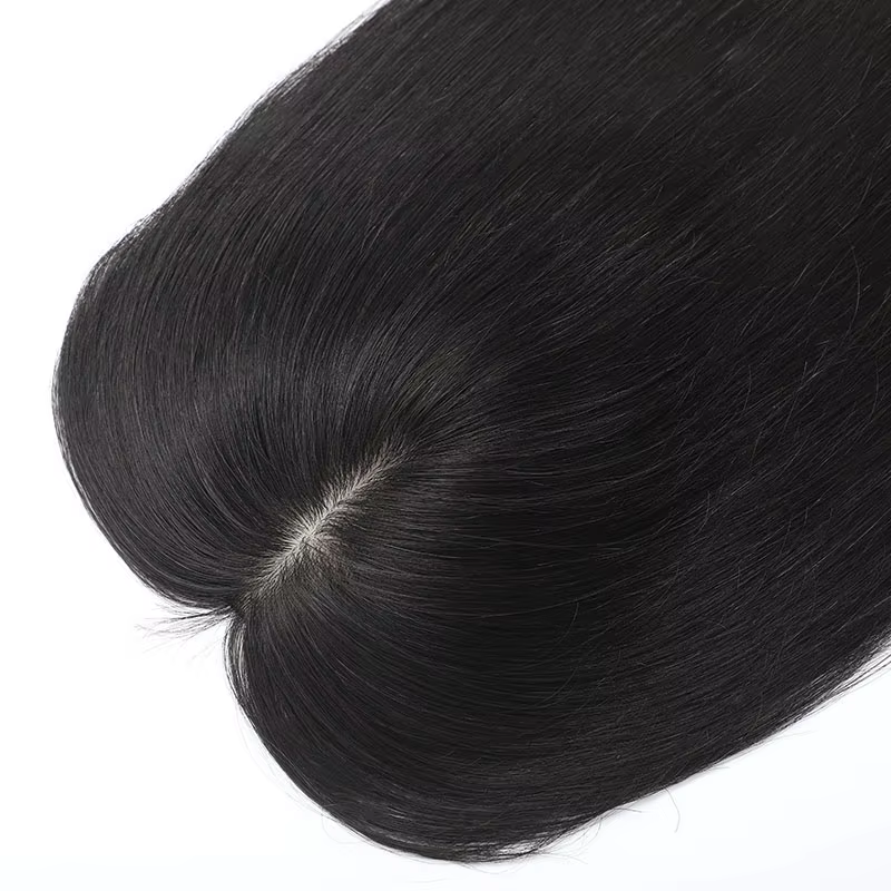 Perruque en cheveux humains 100% naturels, base en soie 6"x6", cheveux brésiliens, sans colle, densi