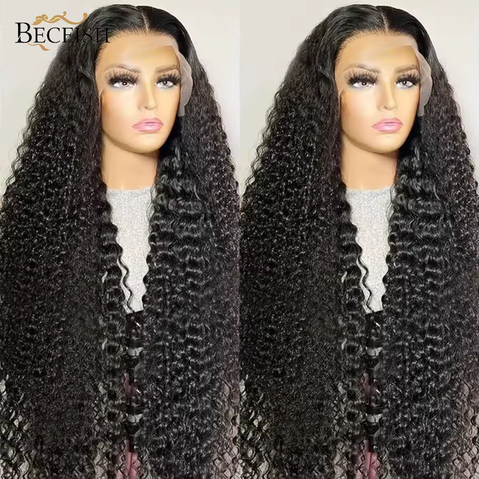 Perruque en cheveux humains bouclés Water Wave 13x4 13x6, perruque Lace Front de 40 pouces, perruque
