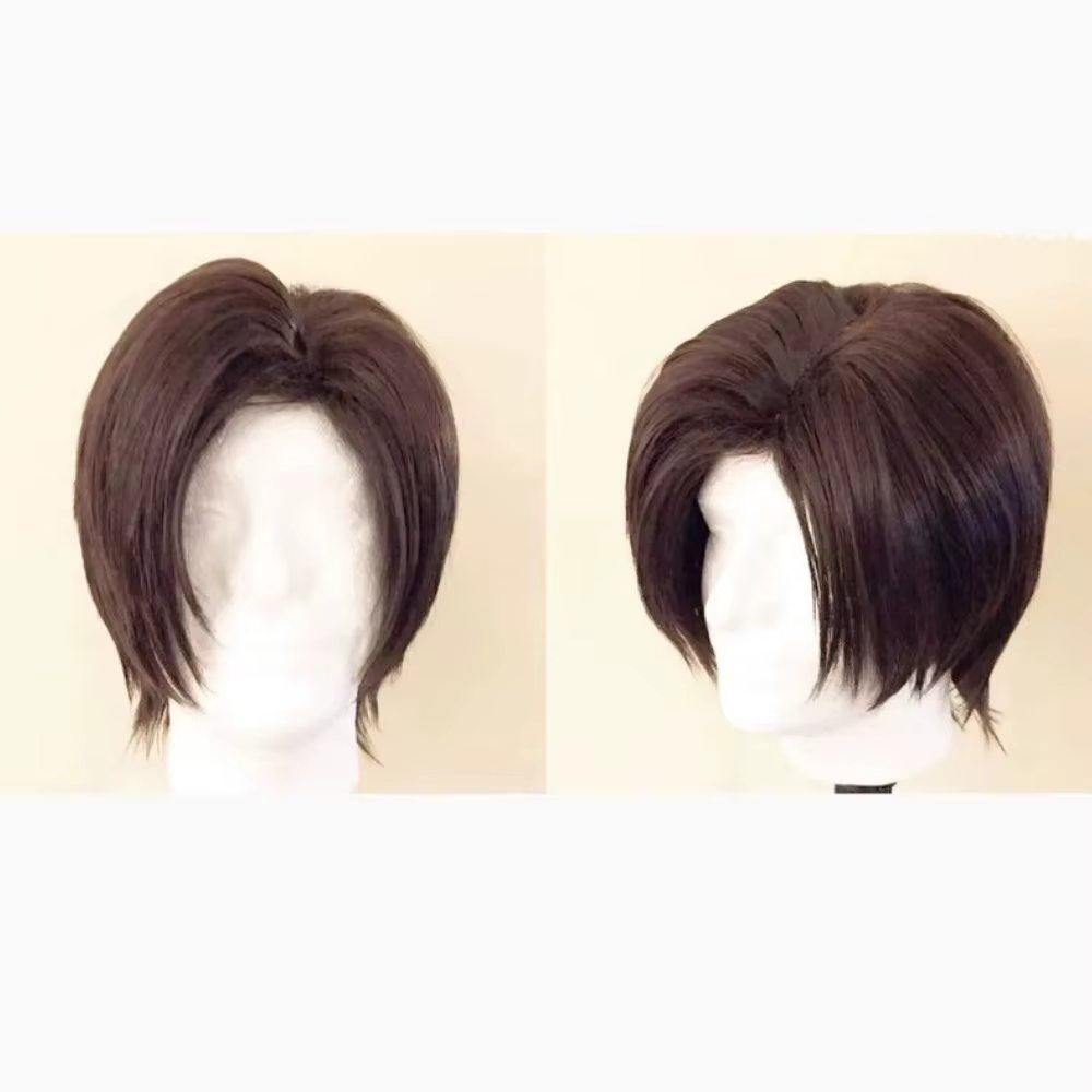 Perruque de cosplay Leon pour hommes, Evil Requiem Leon Reon Scott S. Kennedy, perruque naturelle po