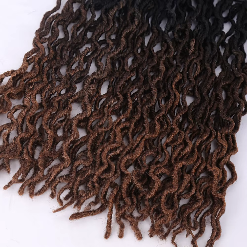 Déesse Faux Locs Crochet cheveux doux bouclés Dreadlocks Extensions de cheveux synthétique tressage