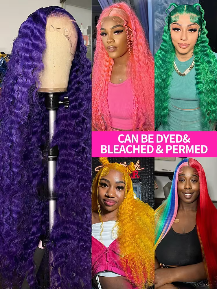 Perruques en cheveux humains blonds Jerry Curly 613 de 46 pouces, perruque sans colle en dentelle HD