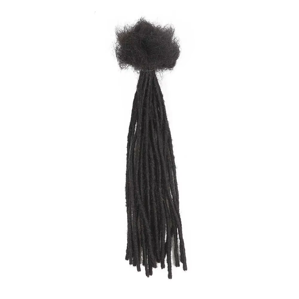 Extensions de dreadlocks faites à la main de 0,2 cm, dreadlocks afro en cheveux humains, extensions 