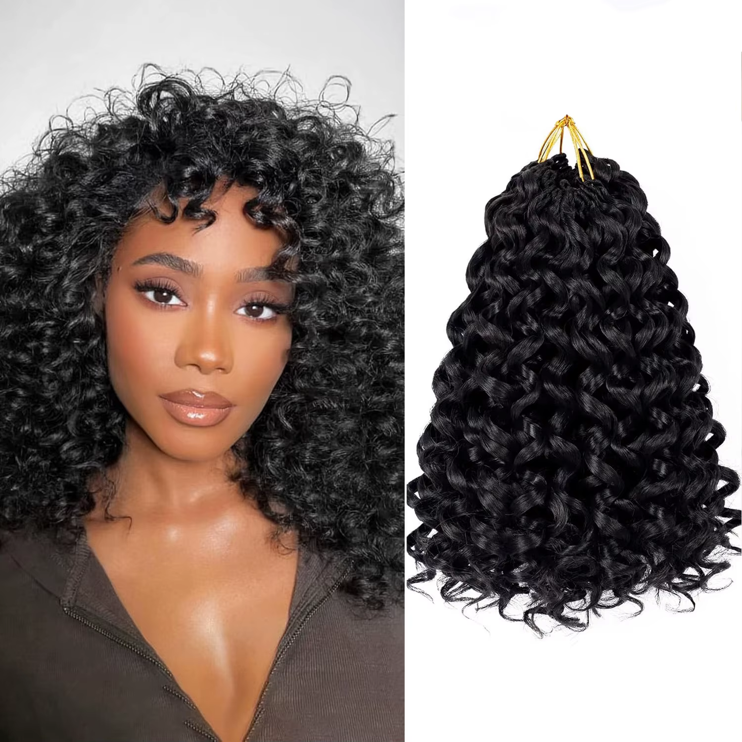 Synthétique court GoGo Curl Crochet cheveux pour femmes plage Curl Crochet tresses cheveux océan vag
