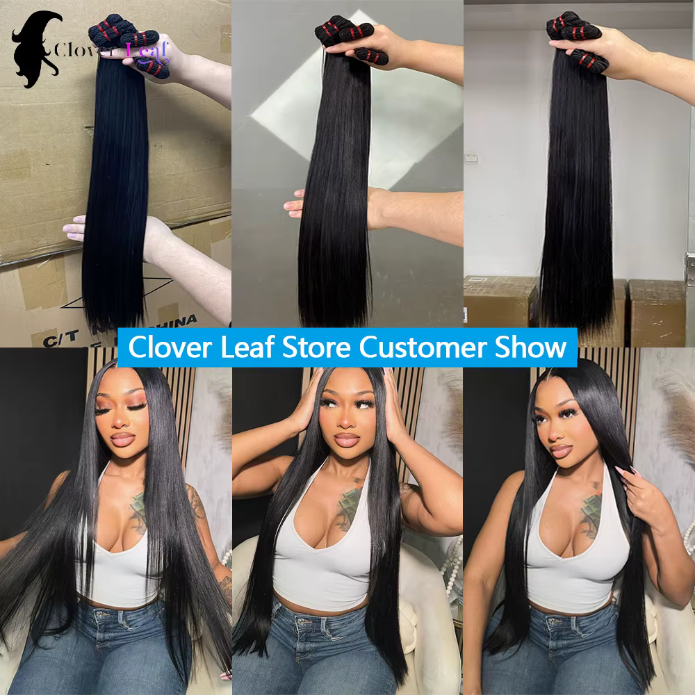 Mèches vietnamiennes 100% naturelles lisses, Double tirage, Extensions de cheveux non traités, 15A