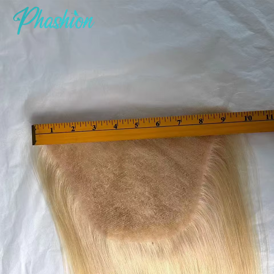 Phashion réel HD 9x6 Blonde dentelle fermeture 613 droite pré plumé suisse corps fermeture seulement