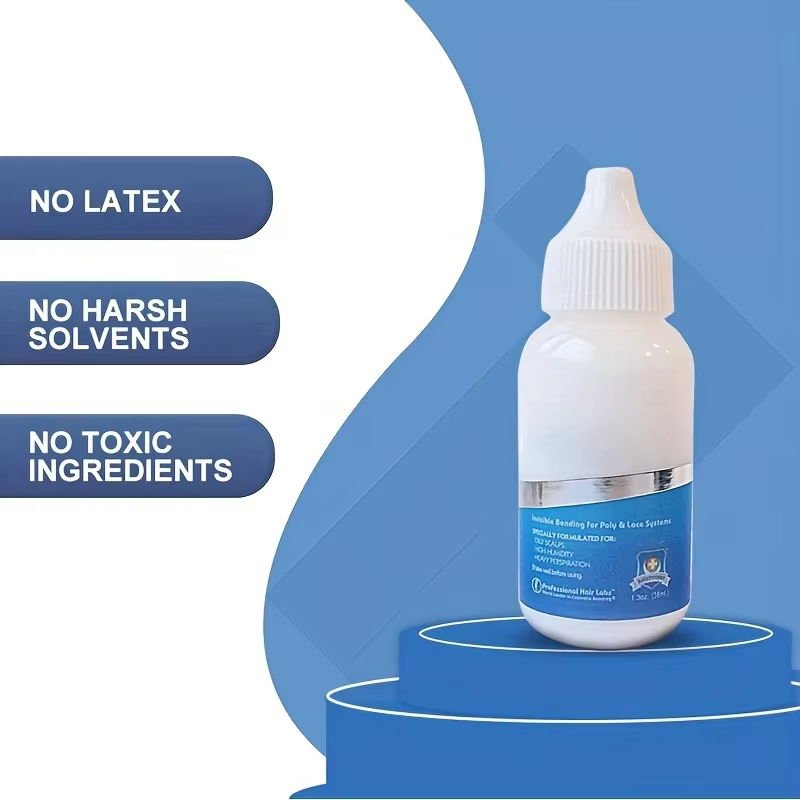 Kit de colle et de dissolvant de dentelle imperméable pour perruques, colle adhésive Super tenue pou