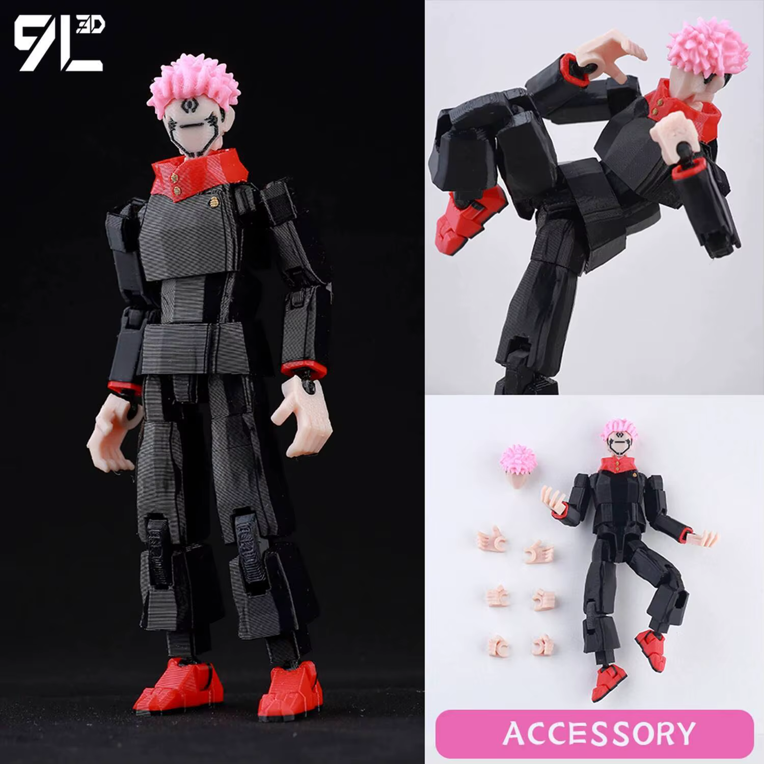 9L3D imprimé chanceux factice 13 Jujutsu Kaisen Gojo Satoru Toji Yuji Sukuna Anime figurines Mannequ