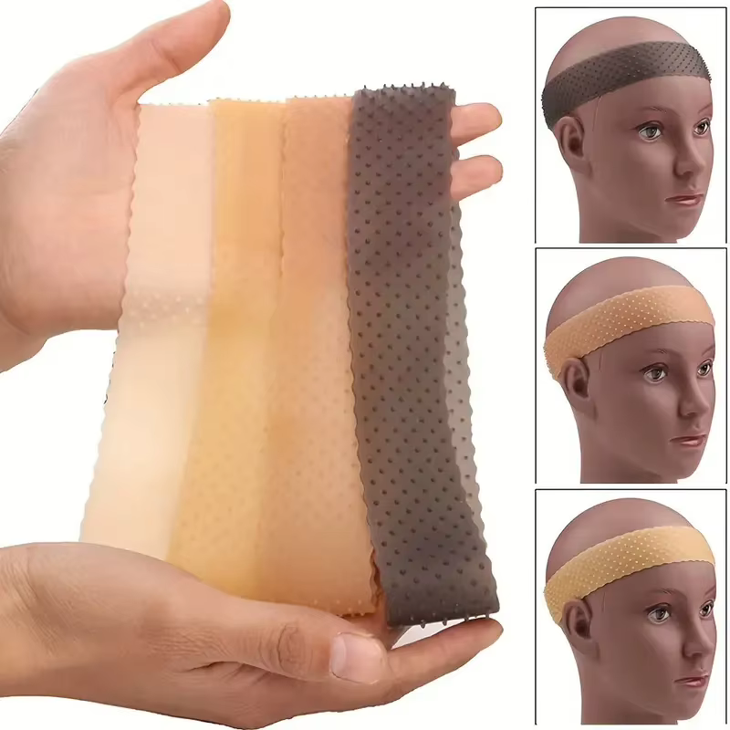 1 pièce par paquet silicone élastique perruque poignée bandeau sport yoga résistant à la sueur antid
