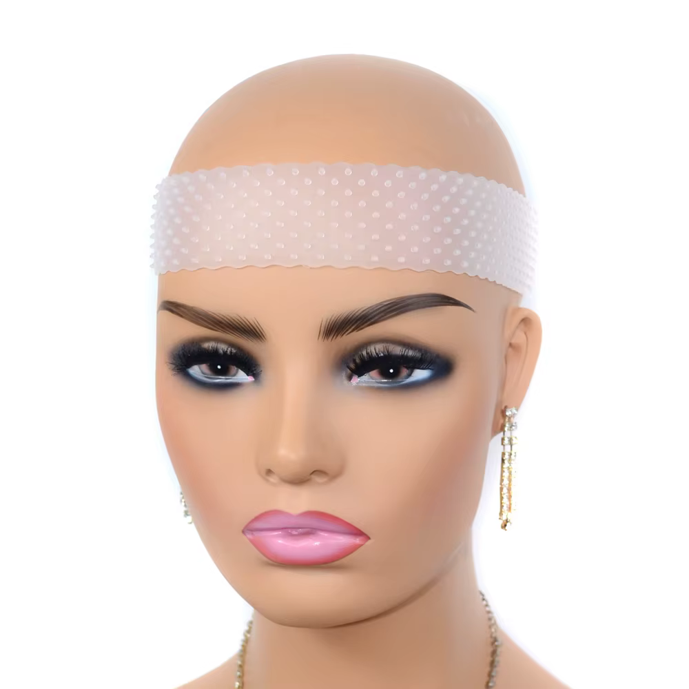 1 bandeau de perruque antidérapant sans couture avec bonnet de perruque en Silicone extensible pour