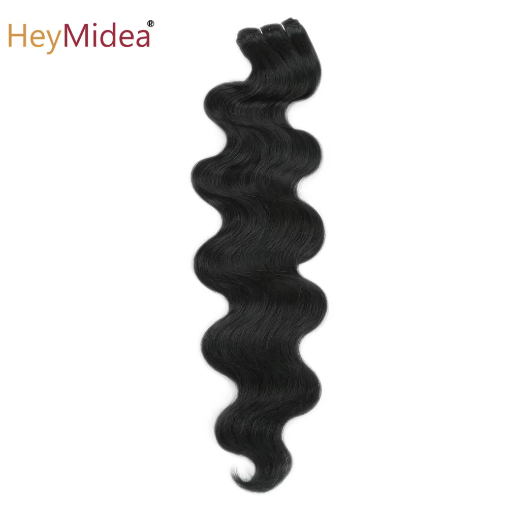 Extensions de cheveux synthétiques naturels Body Wave, tissage en mèches, Ombré Blond Piano, épaisse