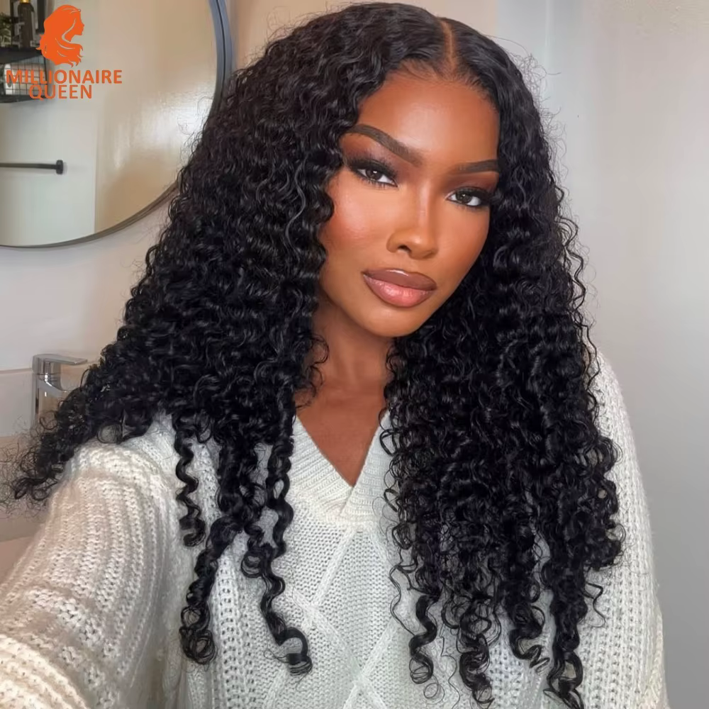 Millionaire Queen 15A Crochet plume cheveux humains birmans bouclés pré-séparés Crochet Extensions d