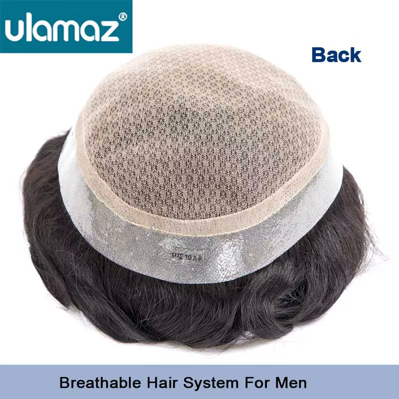 Australie-Double couche postiche mâle cheveux prothèse naturel systèmes de remplacement de cheveux h