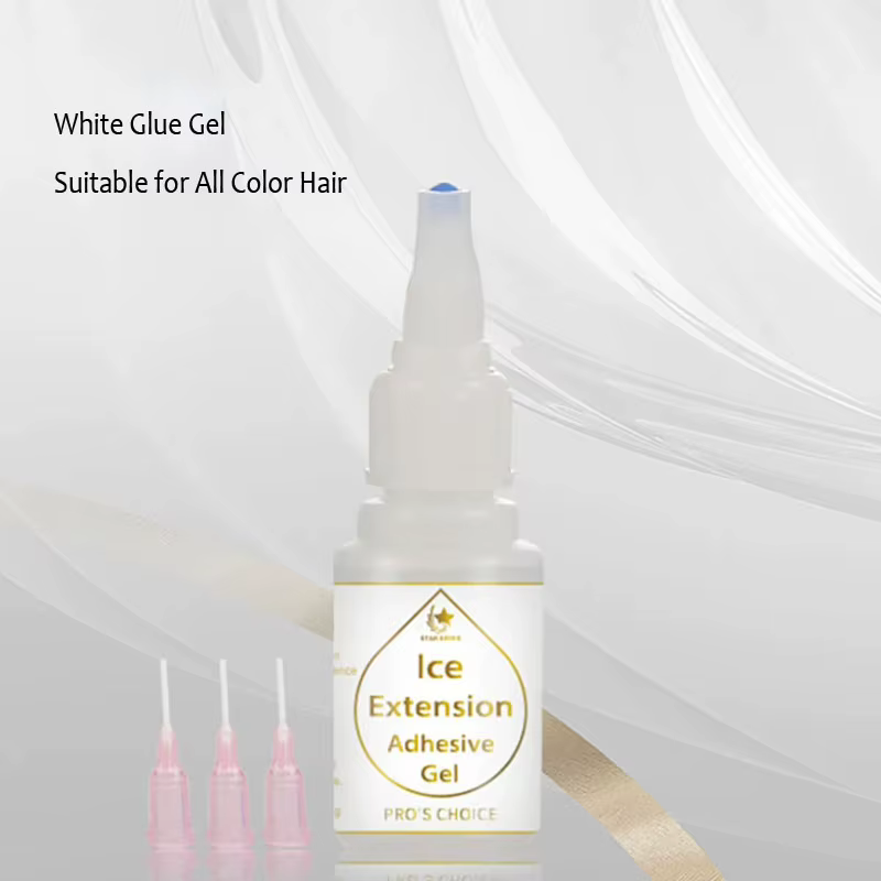 Kit de Gel de colle pour extensions de cheveux, pour liaison à froid, Kit d'adhésif et de dissolvant