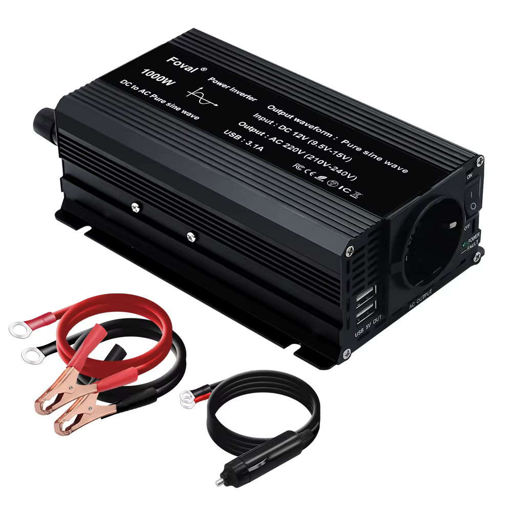 Onduleur à onde sinusoïdale Pure DC 12V à AC 220V 230V 1500W/2200W/2600W, convertisseur de transfert