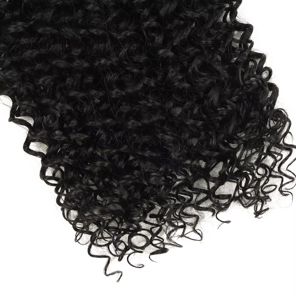 2 pièces de tresses synthétiques bouclées crépues de 30 pouces, cheveux en vrac, fibre organique, sa