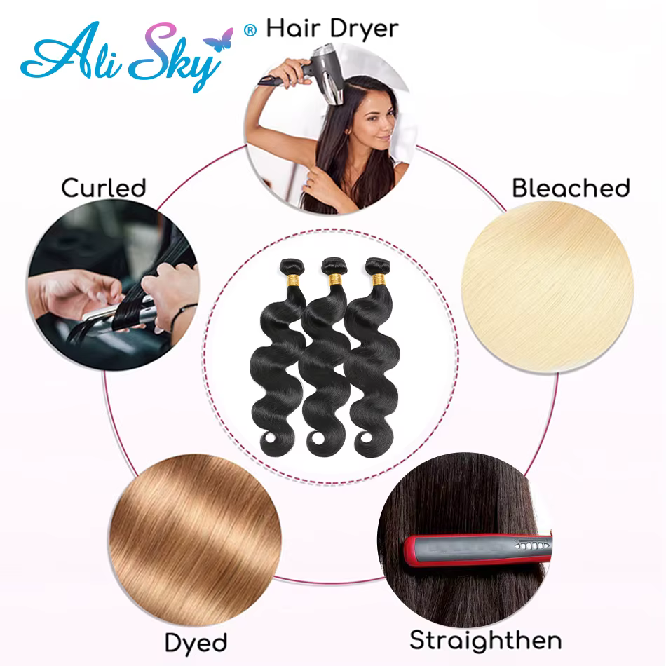 Cheveux Humains Ondulés Body Wave, 3 Bundles avec Closure en Dentelle Transparente 4x4 5x5, Frontal