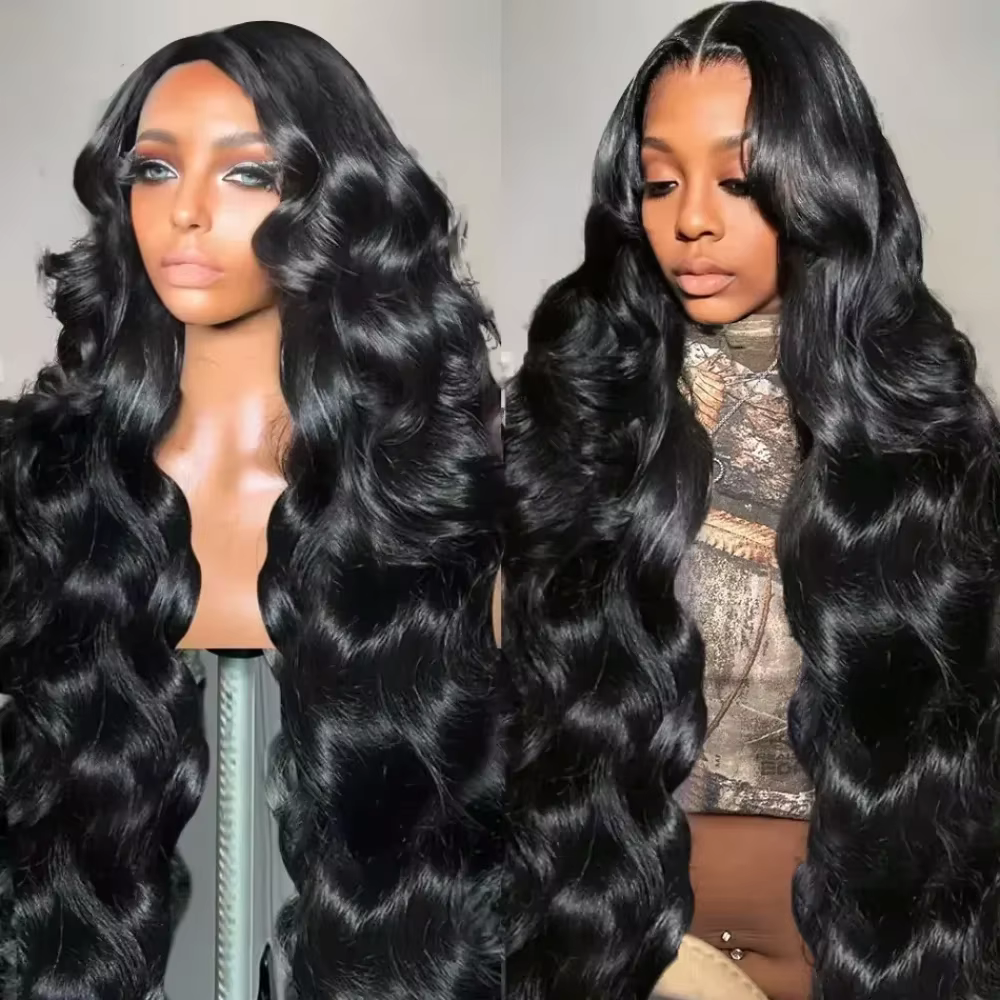 Perruque Lace Front Body Wave 30-36 pouces, densité 200, avec dentelle frontale 13x4 ou 13x6, en che