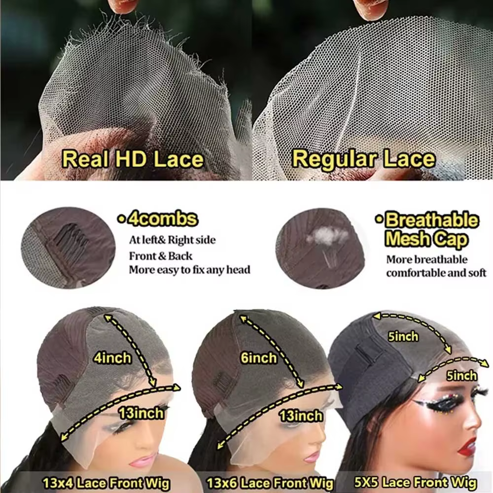 Perruques de cheveux humains avant de dentelle droite colorée perruques de cheveux humains pour les