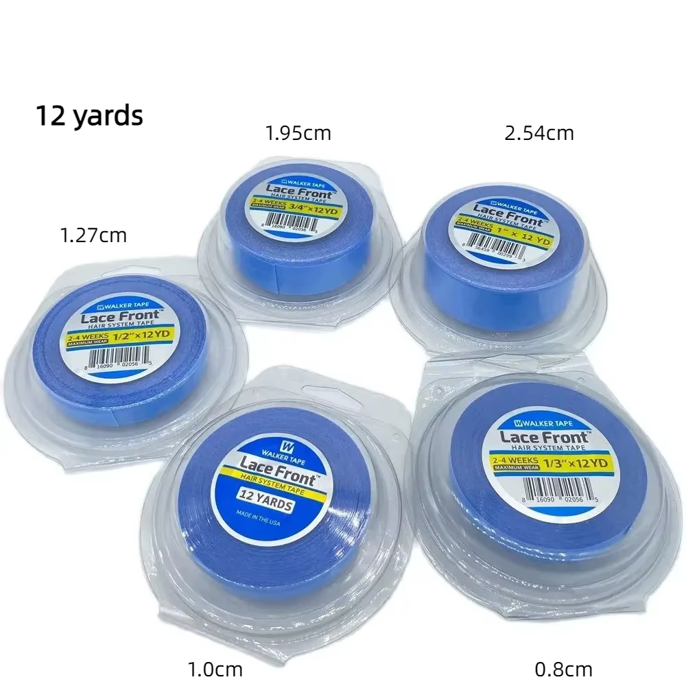 Tout avec boîte 0.8/1.0/1.27 cm largeur 12 yards ruban avant en dentelle bleue ruban Double face rub