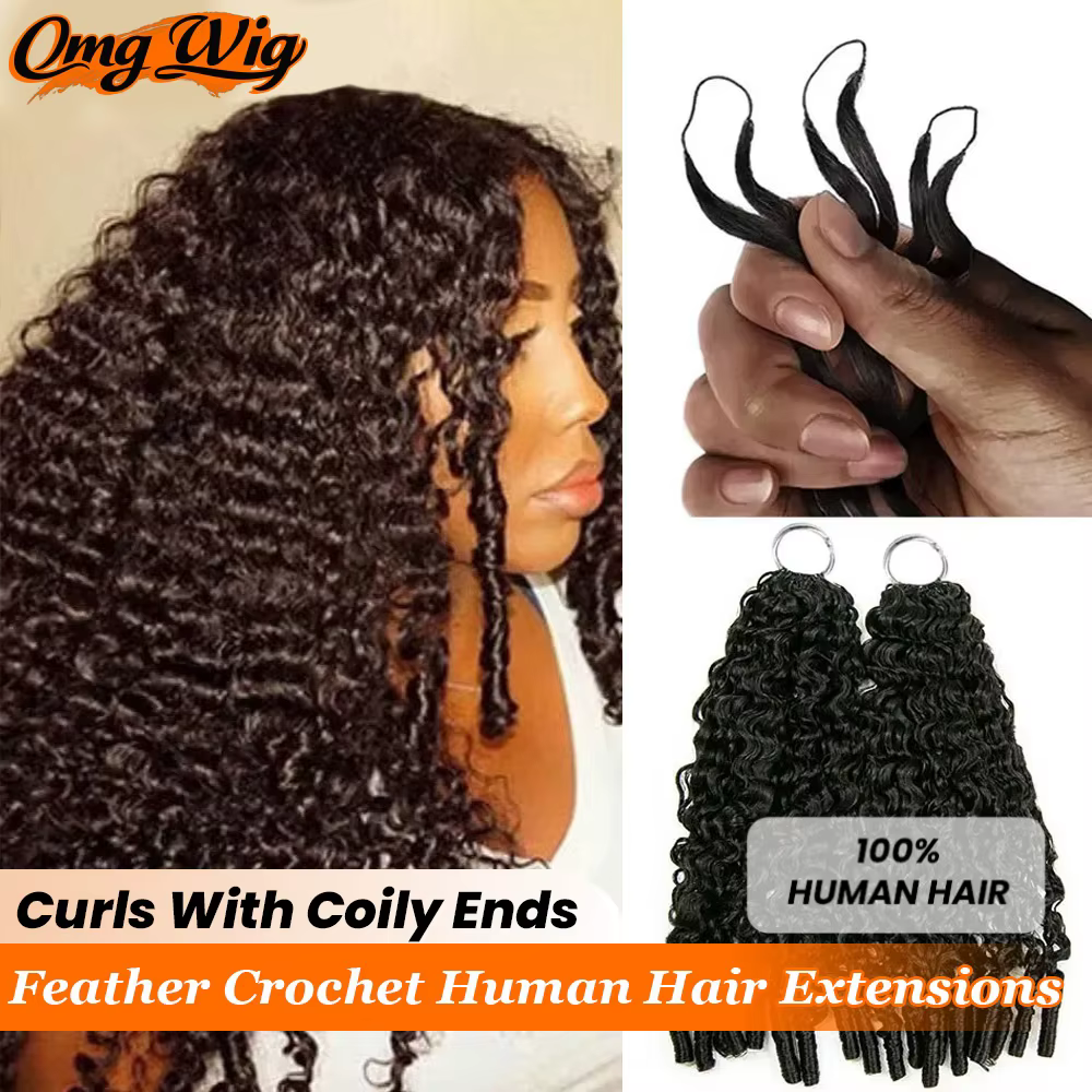 Tresses françaises bouclées et douces en plumes au Crochet de 3e génération, Extensions de cheveux 1