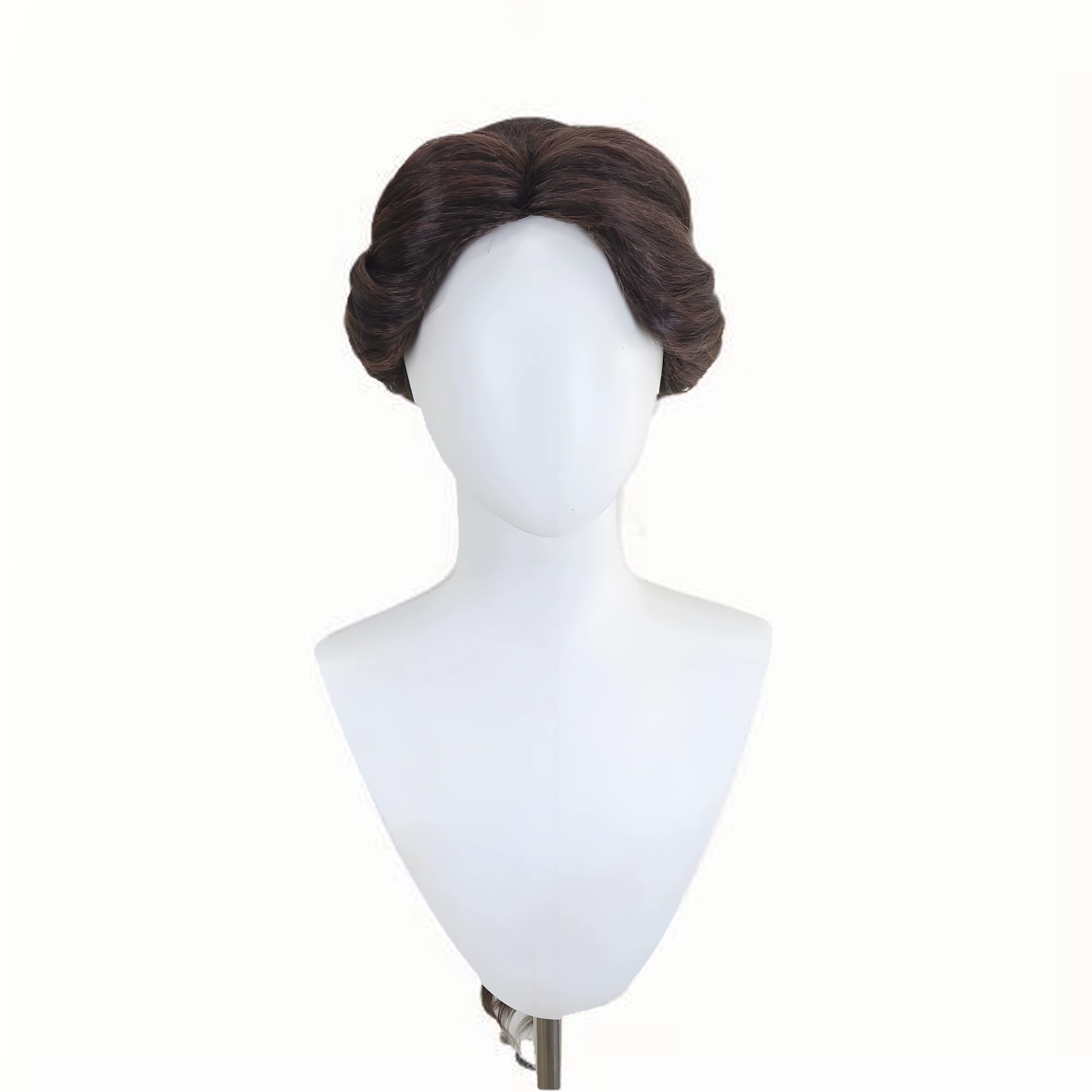 Perruque brune de style professionnel pour cosplay Belle Village Girl | Perruque La Belle et la Bê