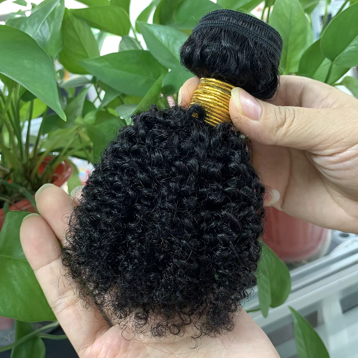 1/3 Afro crépus bouclés paquets brésiliens Afro crépus cheveux humains paquets traiter 8-28 "Extensi