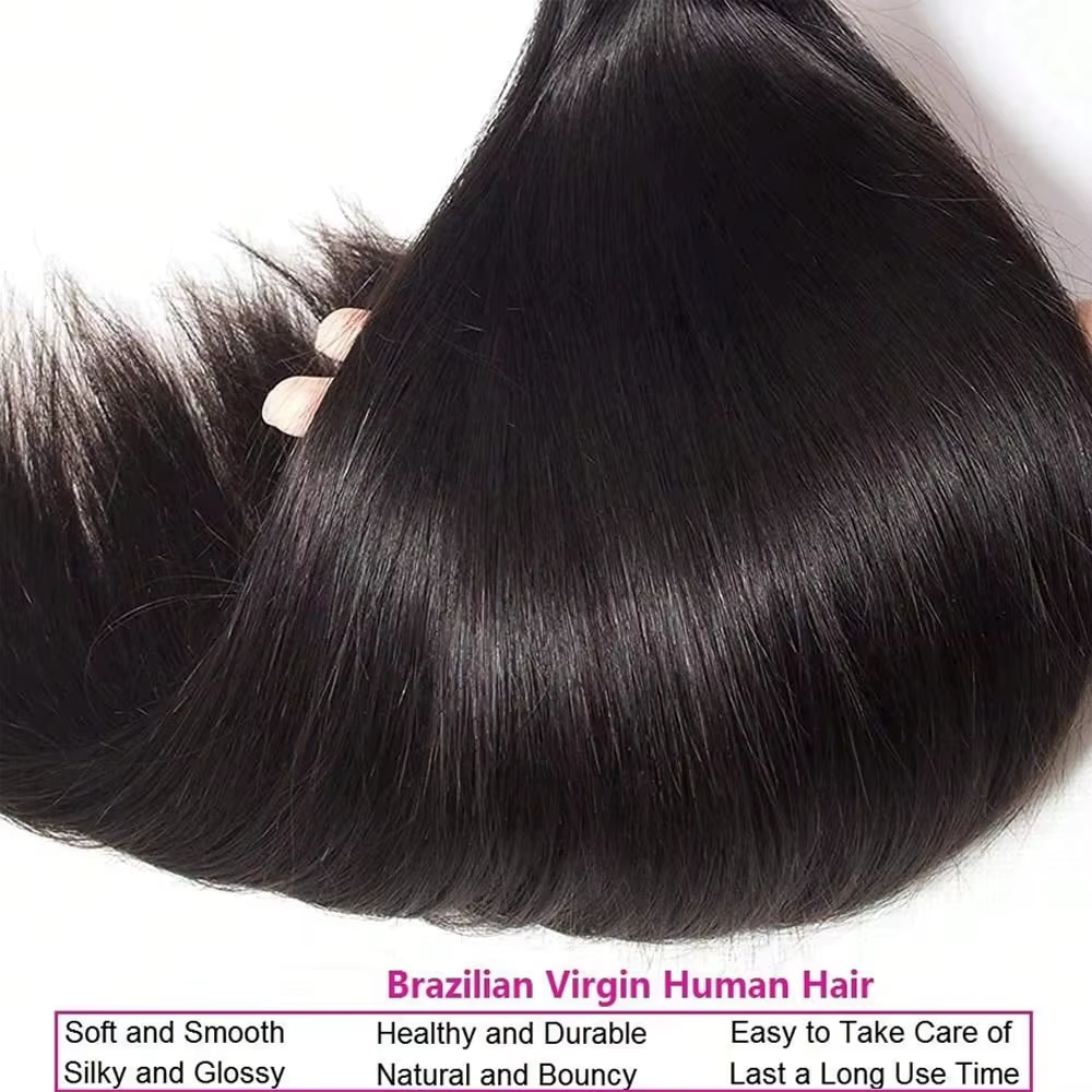 Cheveux humains 36 40 pouces os droit